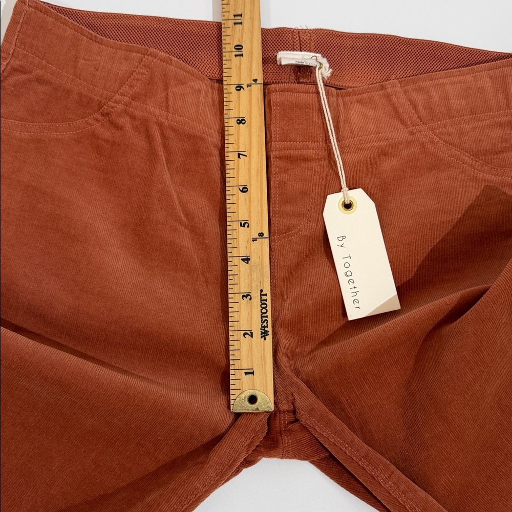 NWT By Together Corduroy Flare Pants Size L Pull On Elastic Waist Boutique Brand - Picture 8 of 10